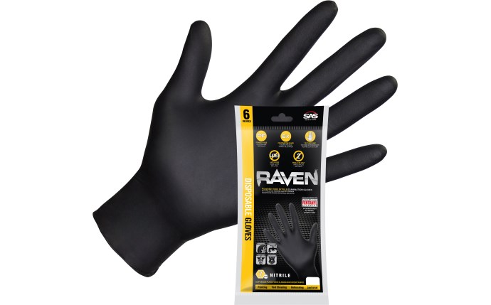 Raven nitrile shop gloves